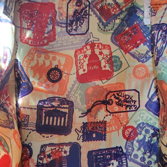 Samantha Brown Travel Bag Carry On Croc Embossed Red Weekender Handles 15x14x9" - Picture 11 of 16